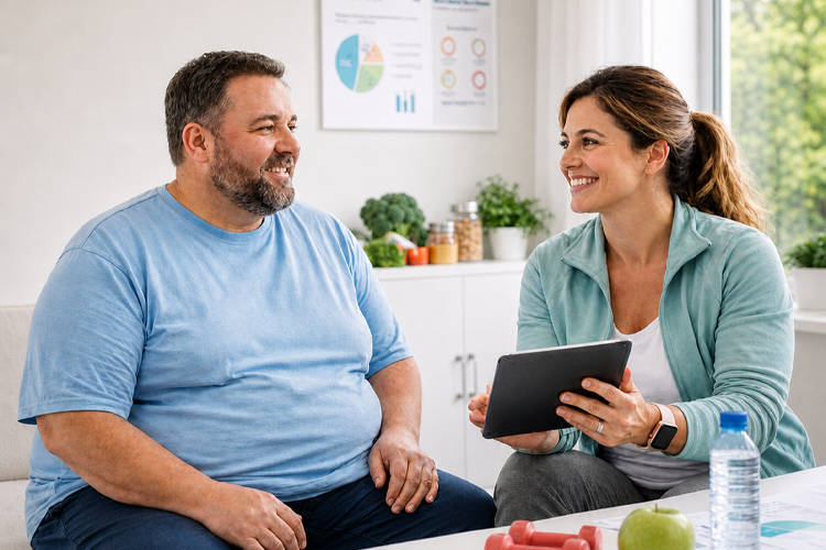 Man met lifestylecoach